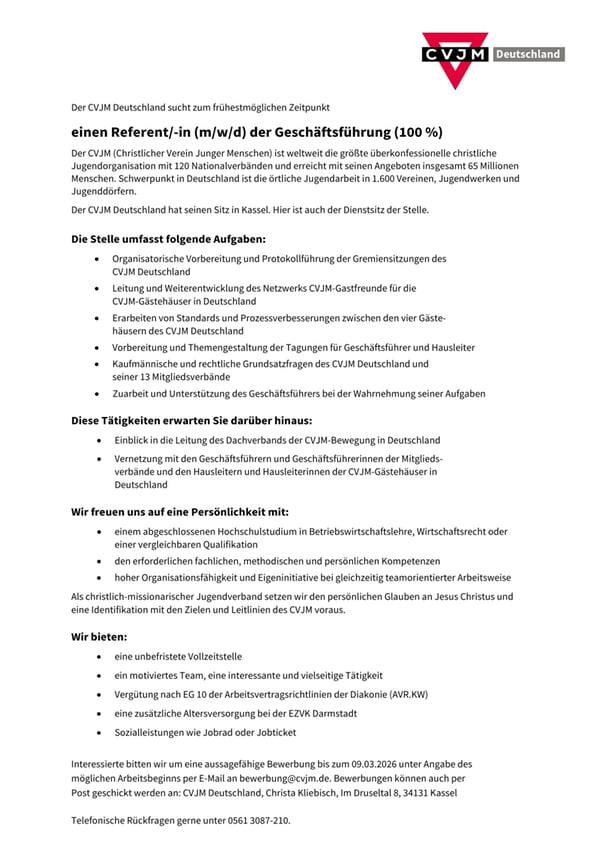 Stellenausschreibung