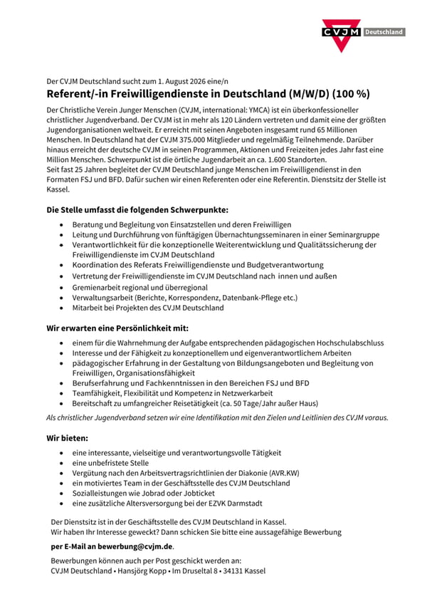 Stellenausschreibung